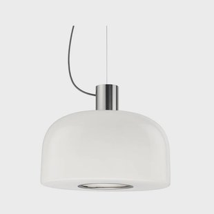 FLOS - Bellhop Glas S1 Hanglamp Bright Aluminium