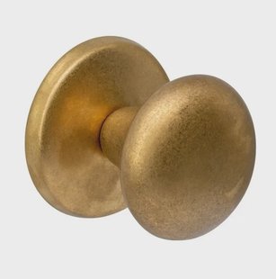 Intersteel Voordeurknop paddenstoel ø58mm éénzijdige montage PVD messing getrommeld