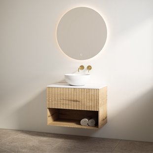 Badmeubelset Best Design Rigatti 78 cm Halifax + Mat Wit Blad