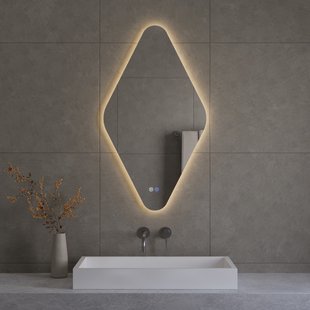 Ruit Spiegel incl. Verwarming en LED Verlichting Best Design Wieber 100x50 cm