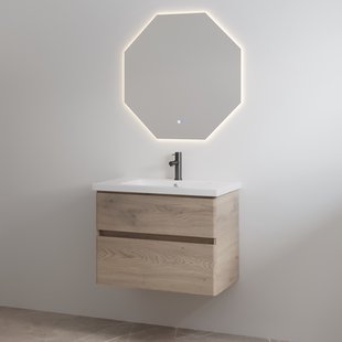 Badmeubelset Best Design Quick 100 cm Hout + Glans Wit Blad