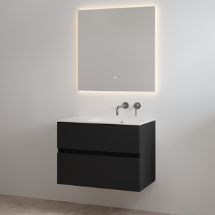 Badmeubelset zonder Kraangat Best Design Splash 80 cm Mat Zwart