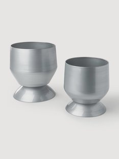 Plantenpottenset Renya van metaal, 2-delig