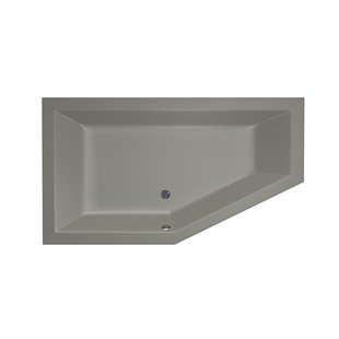Xenz Society Hoekbad - 160x90x53 - afvoer Midden - Links - acryl - cement 6881-06
