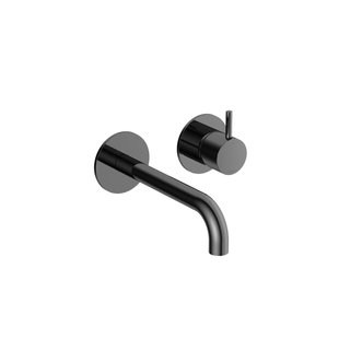 Hotbath Cobber Afbouwdeel - voor wastafelkraan - 18cm uitloop - Zwart Chroom CB105EXT18BK