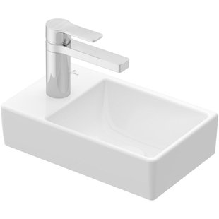 Villeroy & Boch Avento fonteinset - 36x22x11cm - kraangat links - chromen fonteinkraan - glans wit 4300s301