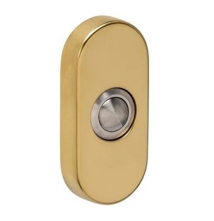 Intersteel Deurbel drukker ovaal verdekt PVD messing