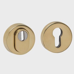 Intersteel SKG3 veiligheidsrozetten rond verdekt ø52x12mm met kerntrekbeveiliging PVD messingkleur