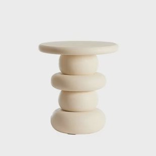 Light & Living Light&living Bijzettafel Ø40x45 cm AZALAS hout crème