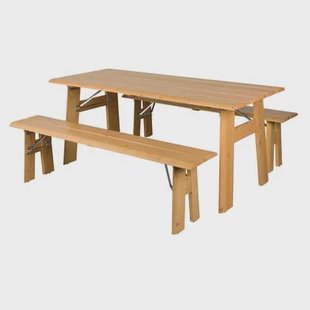 Zuiver Avenue Picknicktafel met 2 banken Hout Naturel