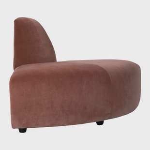 HKliving Jax Bank Element - Hoekstuk Rond - Royal Velvet - Magnolia