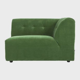 HKliving Vint Bank Element - 1,5-zitsbank Rechts - Royal Velvet - Groen