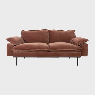HKliving Retro Sofa 2-zitsbank - Royal Velvet - Magnolia