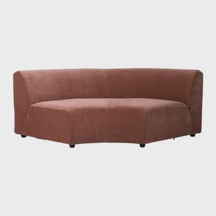 HKliving Jax Bank Element - Middenstuk Rond - Royal Velvet - Magnolia