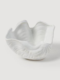 Geglazuurde decoratieve schaal Mar in schelp vorm, B 18 cm