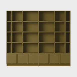 Muuto Stacked opslagsysteem Bookcase Configuration 1 Brown Green