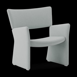 Massproductions Crown Easy Chair Linara 253 Swedish Grey