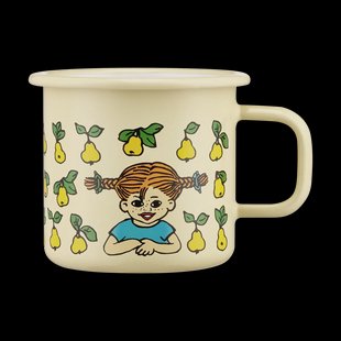 Muurla Pippi longstocking emaillen mok 3,7 dl Fruits