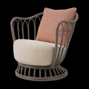 GUBI Grace Outdoor Lounge stoel Lorkey Limonta 41-44-mushroom gray