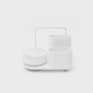 Bosign Do-Dish Caddy PLUS afwasmiddeldispenser & gootsteen organiser set Wit