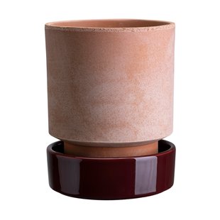 Bergs Potter Hoff pot Ø14 cm, Raw Rosa-Deep Burgundy