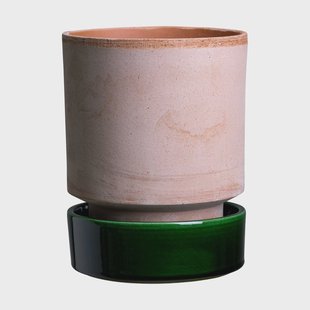 Bergs Potter Hoff pot Ø16 cm, Raw Rosa-Emerald Green