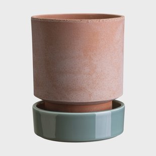 Bergs Potter Hoff pot Ø14 cm, Raw Rosa-Misty Blue