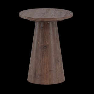 Lexi houten bijzettafel donkerbruin - Ø 35 cm