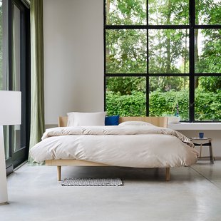 Auping Sand Beige Satin Dekbedovertrek - 200 x 220 cm - 100% katoensatijn