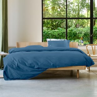 Auping Navy Blue Satin Dekbedovertrek - 140 x 220 cm - 100% katoensatijn