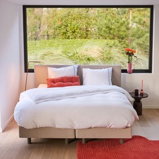 Auping Navy Lines Satin Dekbedovertrek - 260 x 220 cm - 100% katoensatijn