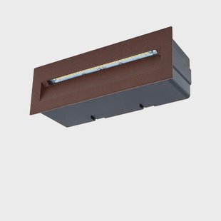 Lucande - Loya LED Indbygnings Wandlamp 23x8 IP54 Roest