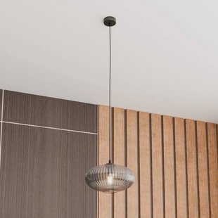 EMIBIG LIGHTING Eekamer lamp Coco, Ø 30 cm, zwart/rookgrijs, glas