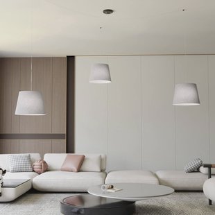 EMIBIG LIGHTING Ascot hanglamp, grijs, stof, 3-lamps, decentraal