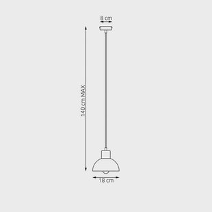 EMIBIG LIGHTING Seco hanglamp, Ø 18 cm, zwart, metaal/hout
