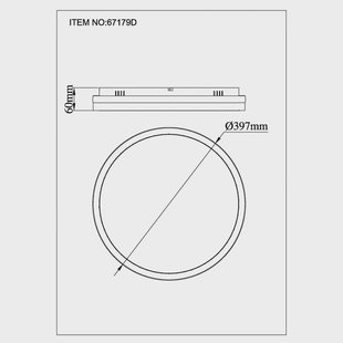 Globo LED plafondlamp Della, Ø 40 cm, donkergrijs, metaal