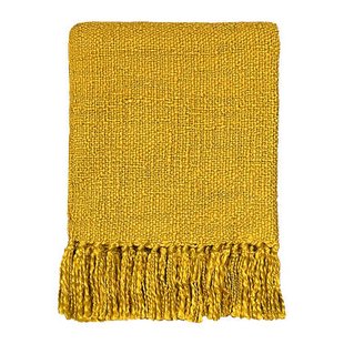 Malagoon Solid Plaid 125 x 150 cm - Curry Geel