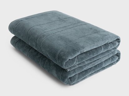 Yumeko Douchelakens velours pebble blue 70x140 - 2 st 100% biologisch katoen, velours