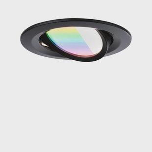 Nova Coin Smart inbouwlamp zwart 8,4 cm RGBW 3x - Paulmann - Woonkamer - Modern - Aluminium - 1 lamp