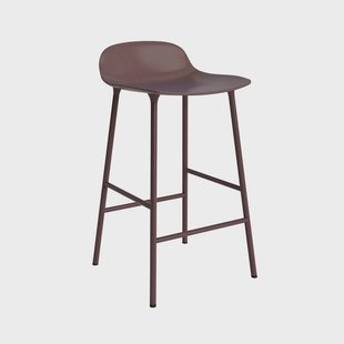 Normann Copenhagen - Vorm Barkruk H65 Steel/Brown