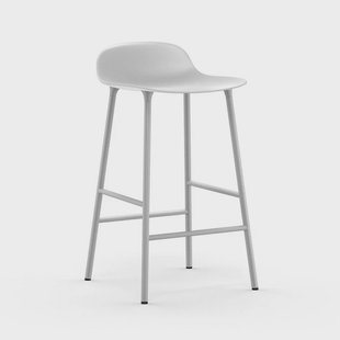 Normann Copenhagen - Vorm Barkruk H65 Steel/White