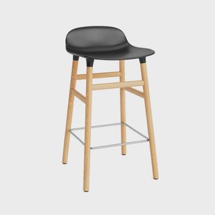Normann Copenhagen - Vorm Barkruk H65 Oak/Black