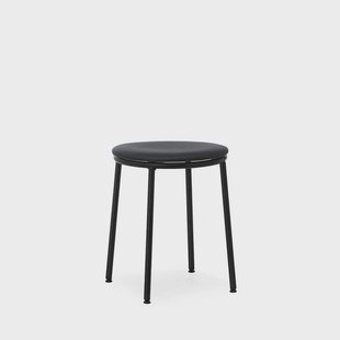 Normann Copenhagen - Circa Kruk H45 Upholstery Black Steel/Ultra Leather Black Normann Copenhage