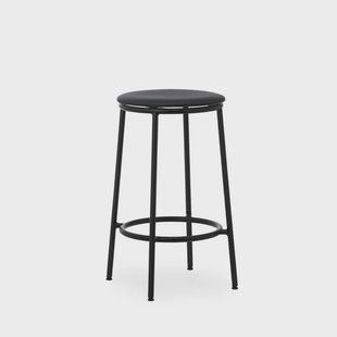 Normann Copenhagen - Circa Barkruk H65 Upholstery Black Steel/Ultra Leather Black Normann Copenhage