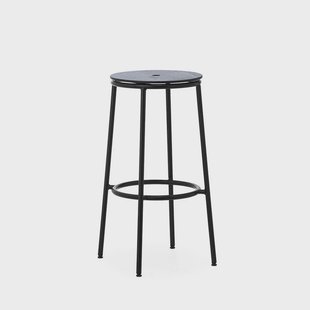 Normann Copenhagen - Circa Barkruk H75 Black Steel/Black Oak