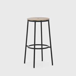 Normann Copenhagen - Circa Barkruk H75 Black Steel/Oak