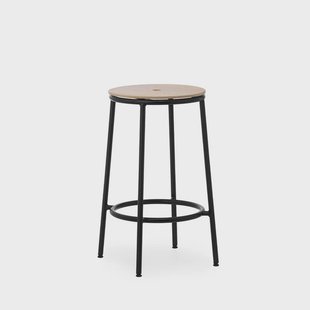 Normann Copenhagen - Circa Barkruk H65 Black Steel/Oak