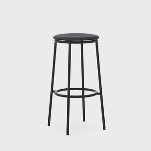 Normann Copenhagen - Circa Barkruk H75 Upholstery Black Steel/Ultra Leather Black Normann Copenhage