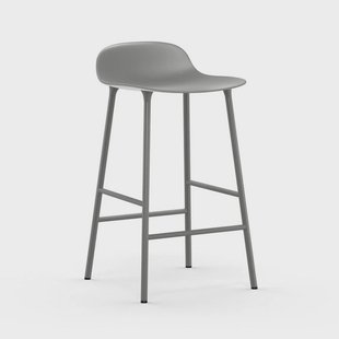Normann Copenhagen - Vorm Barkruk H65 Steel/Grey