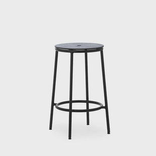 Normann Copenhagen - Circa Barkruk H65 Black Steel/Black Oak